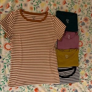 J. Crew Fitted Tee - Black & White